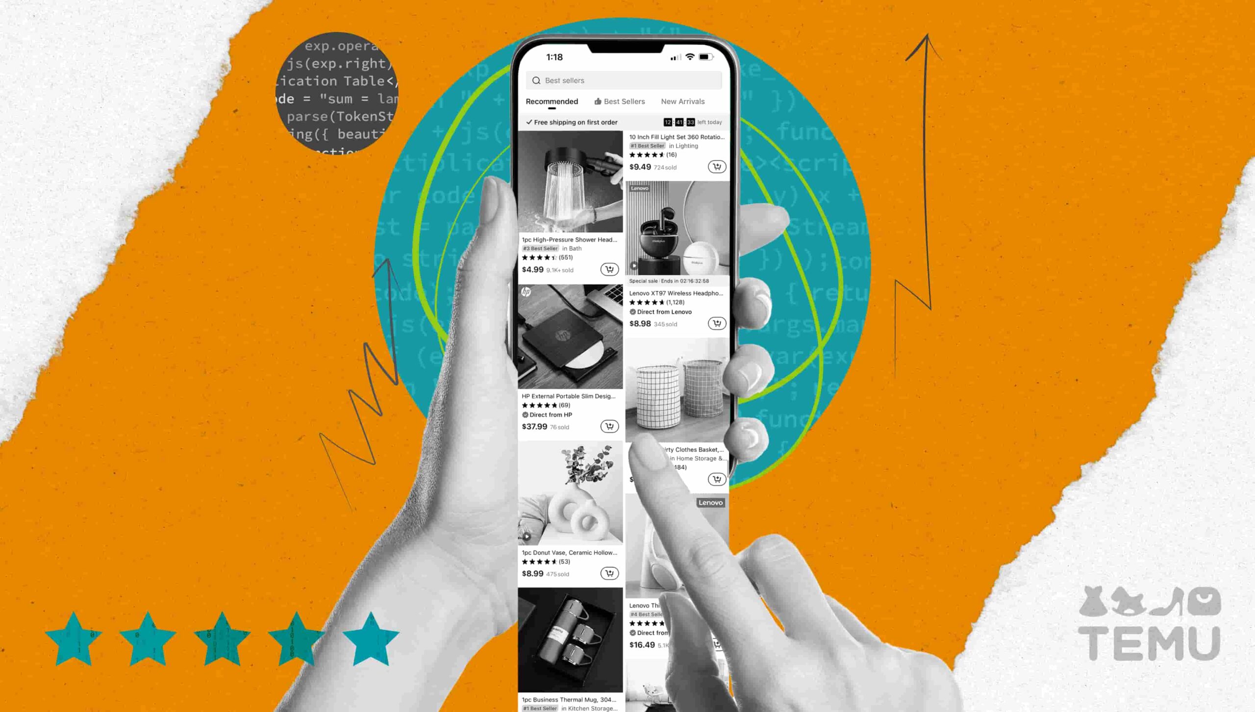 Elektronika i gadżety wśród najpopularniejszych kategorii na Temu